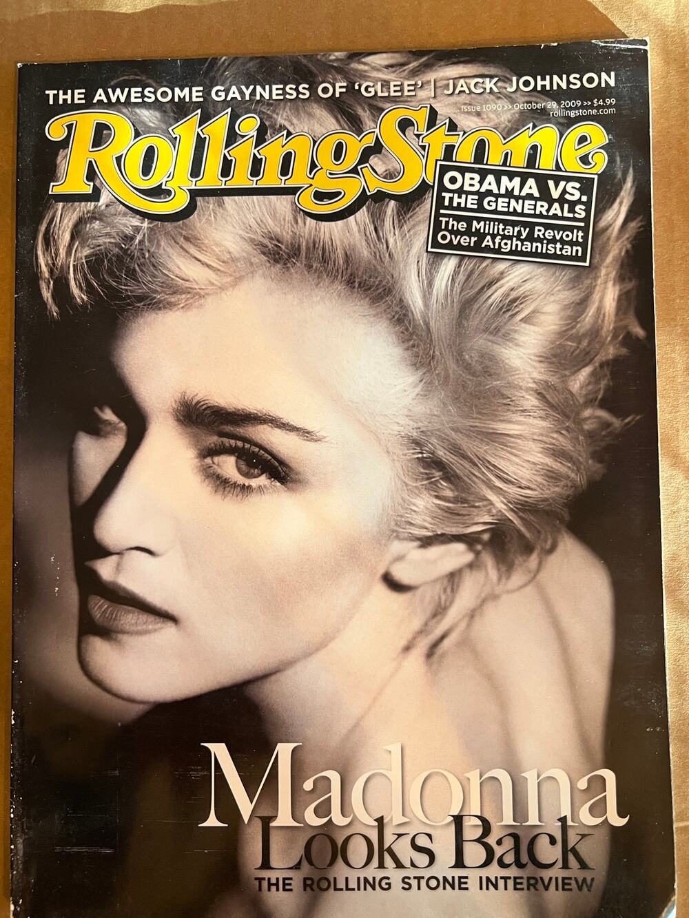 Rolling Stone Magazine October 29 2009 Madonna Cover Interview Glee Jack Johnson
